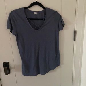 Garage Blue T shirt with cut out in the front